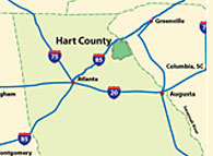 map hart county strategic location